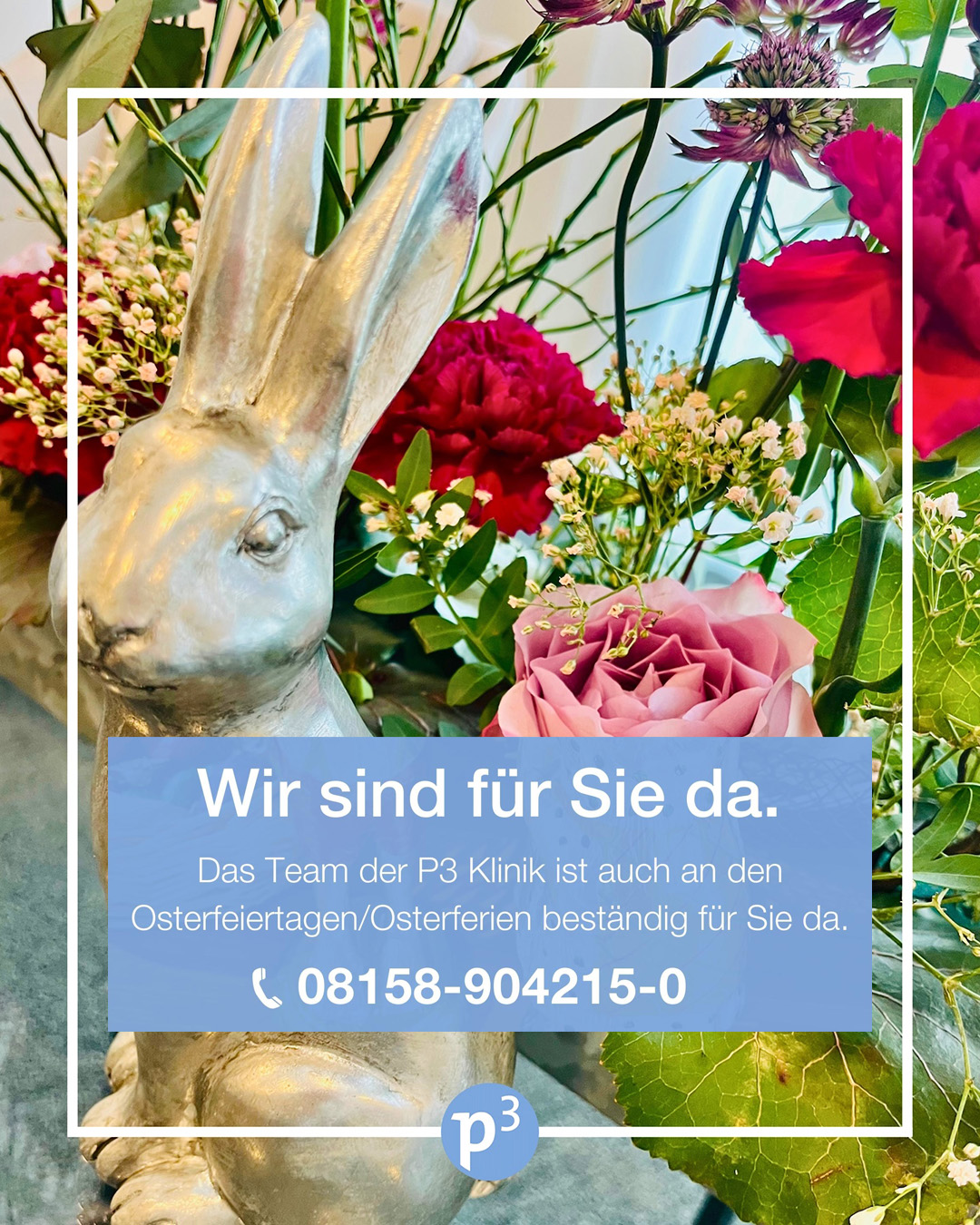 Das Team der P3 Klinik <br>wünscht Ihnen frohe Ostern!