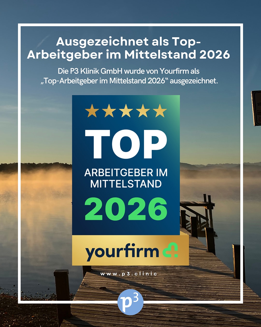 Die P3 Klinik ist TOP Arbeitgeber im Mittelstand 2026!