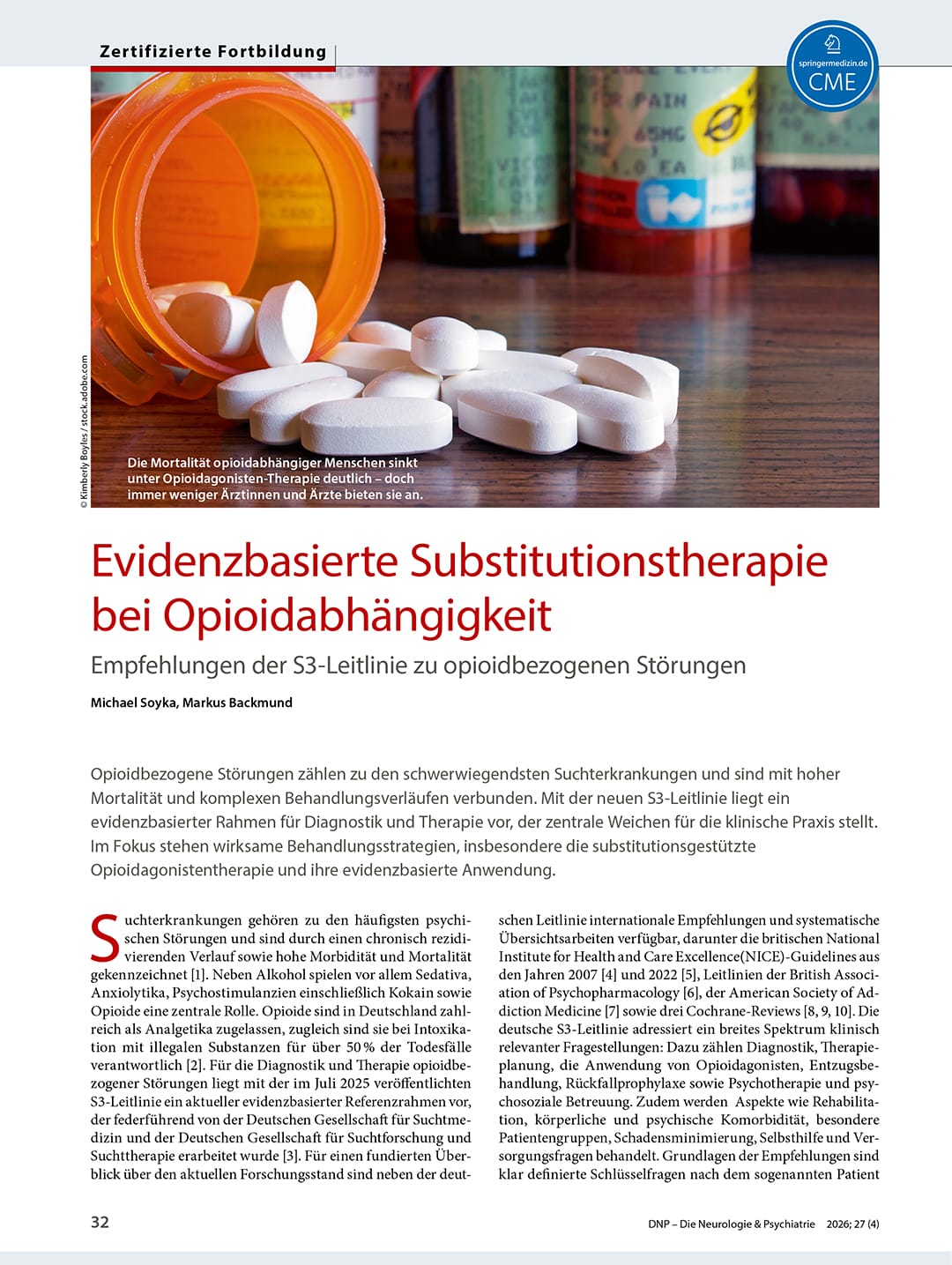 Evidenzbasierte Substitutionstherapie bei Opioidabhängigkeit